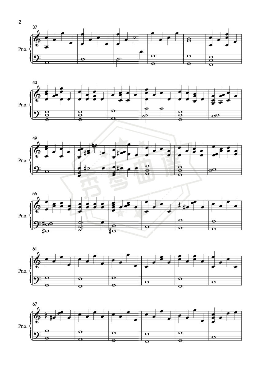 图片[2]-彩虹-周杰伦-钢琴伴奏弹唱-秀琴曲谱网