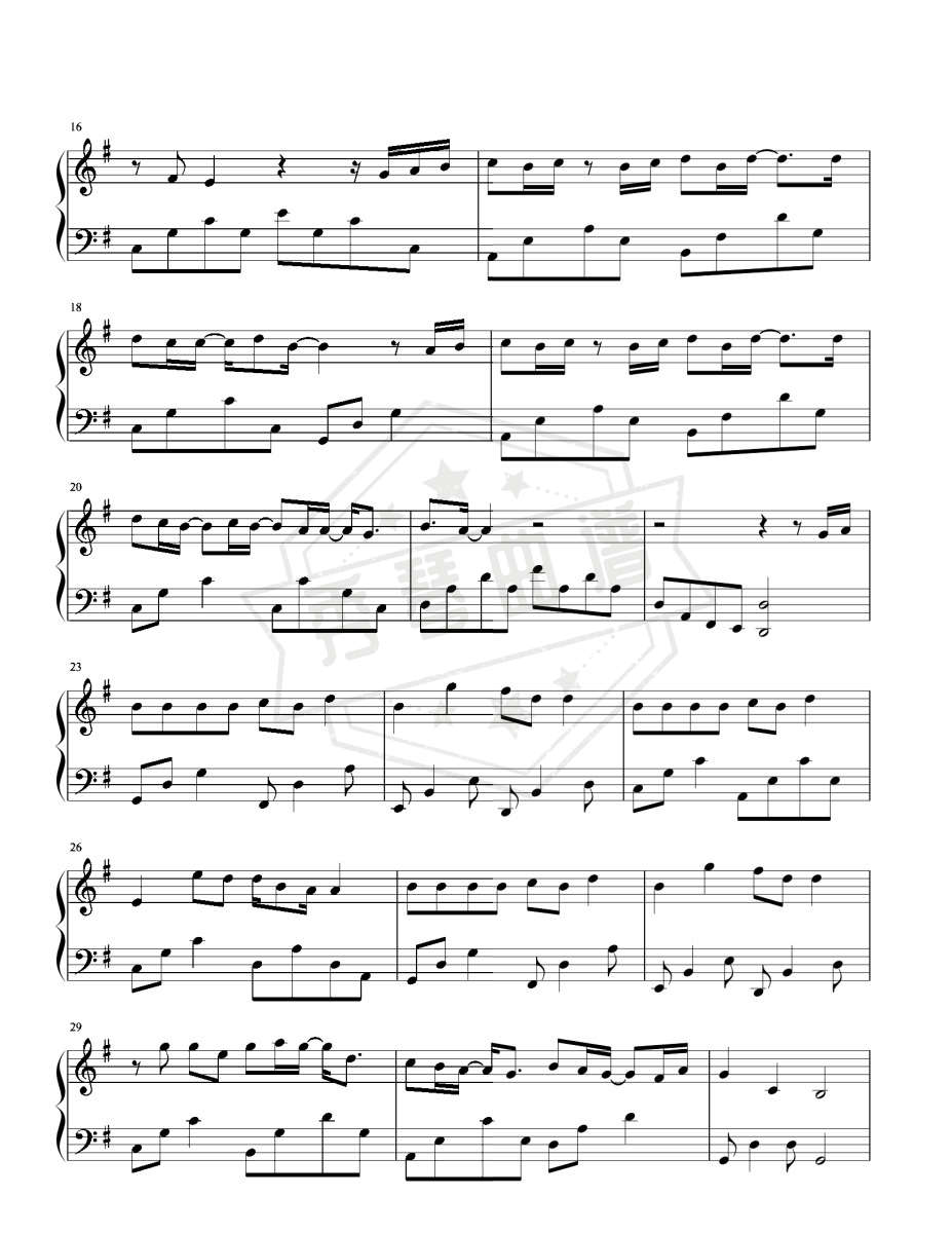 图片[2]-林俊杰 – 简简单单【独奏谱】-秀琴曲谱网