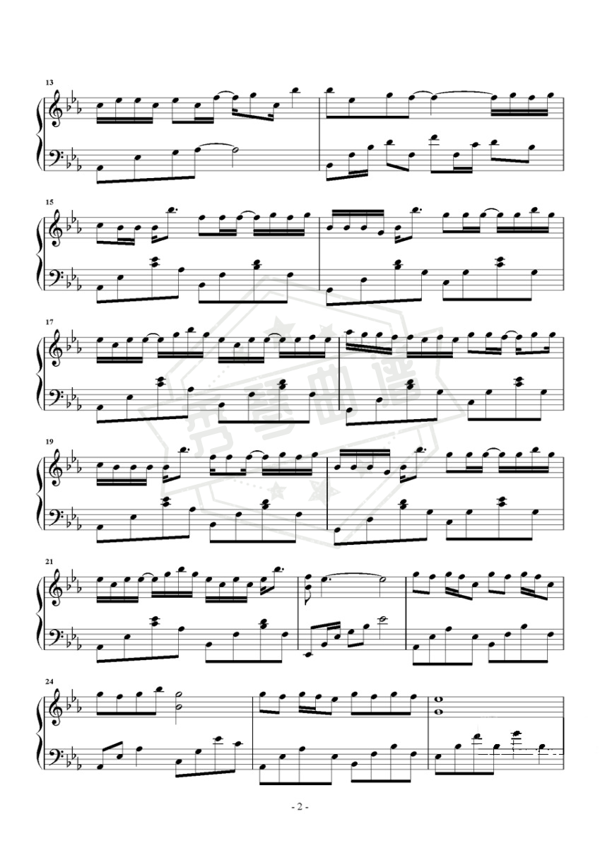 图片[2]-绿色 陈雪凝 完全原声 终极版-秀琴曲谱网