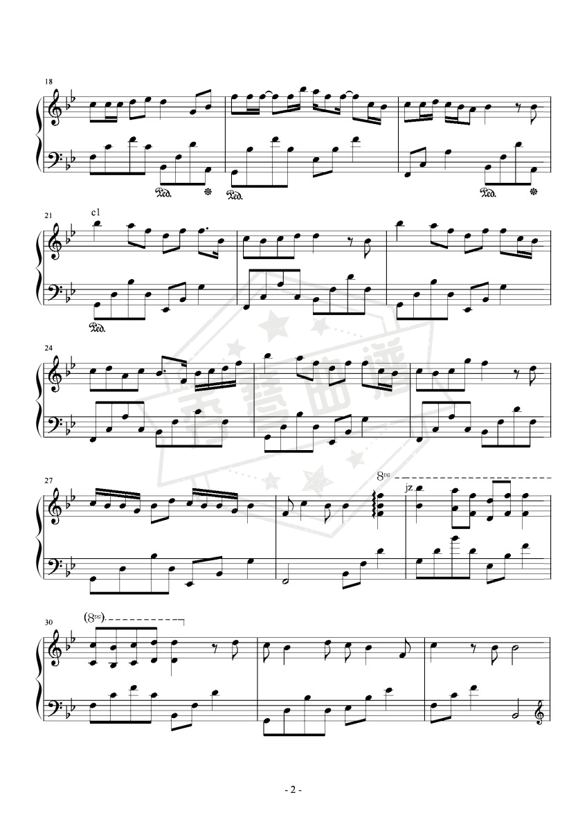 图片[2]-yihuik苡慧-降B《银河与星斗》（原曲和声+全新精编+完整版）-秀琴曲谱网