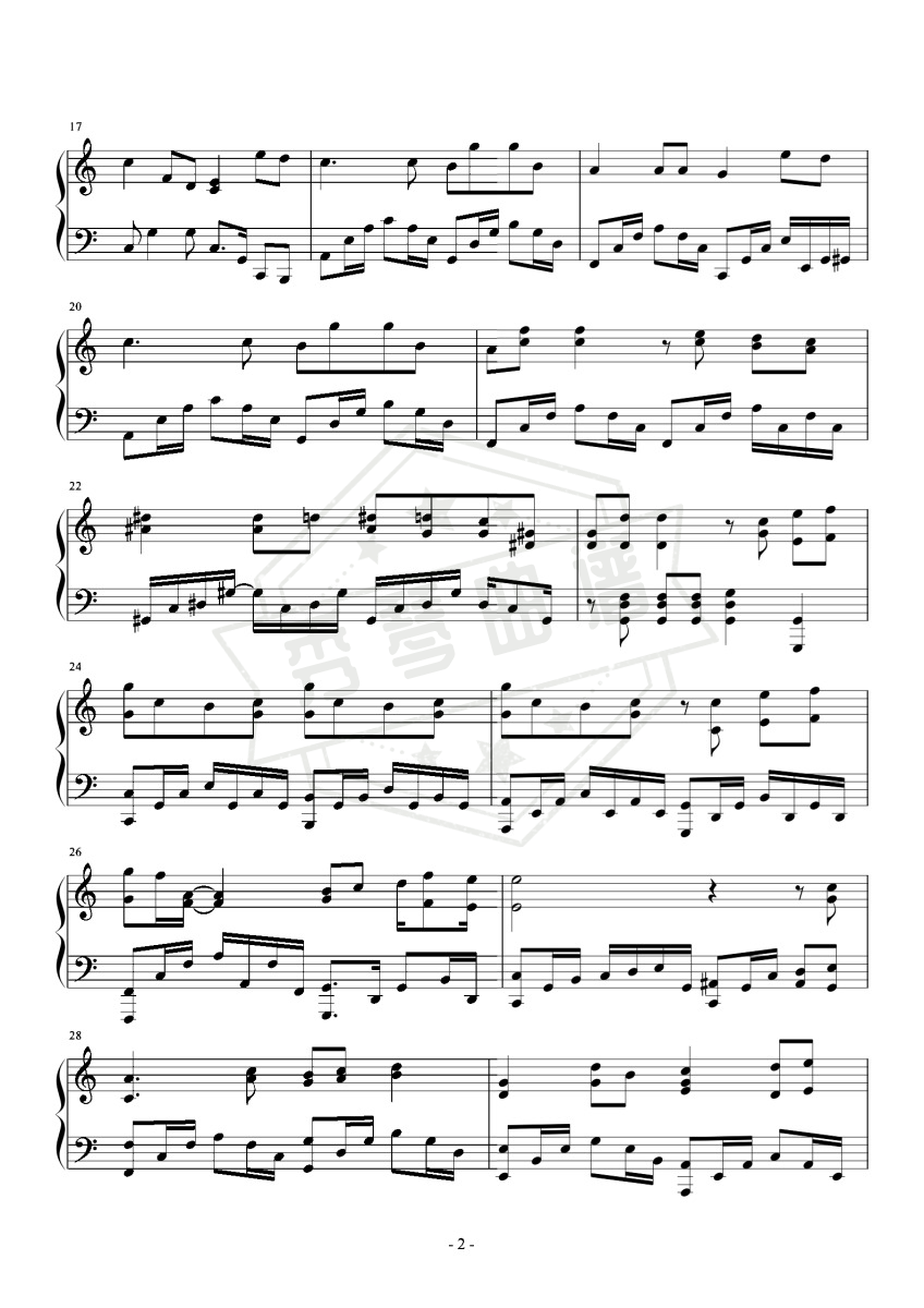 图片[2]-恋爱画板【C调独奏】- 锦零 –-秀琴曲谱网