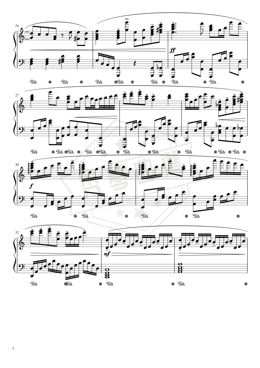图片[2]-《蒲公英的约定》钢琴五线谱c调演奏版-秀琴曲谱网