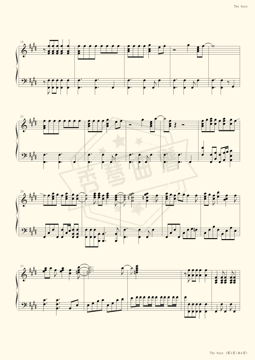 图片[2]-The boys-秀琴曲谱网