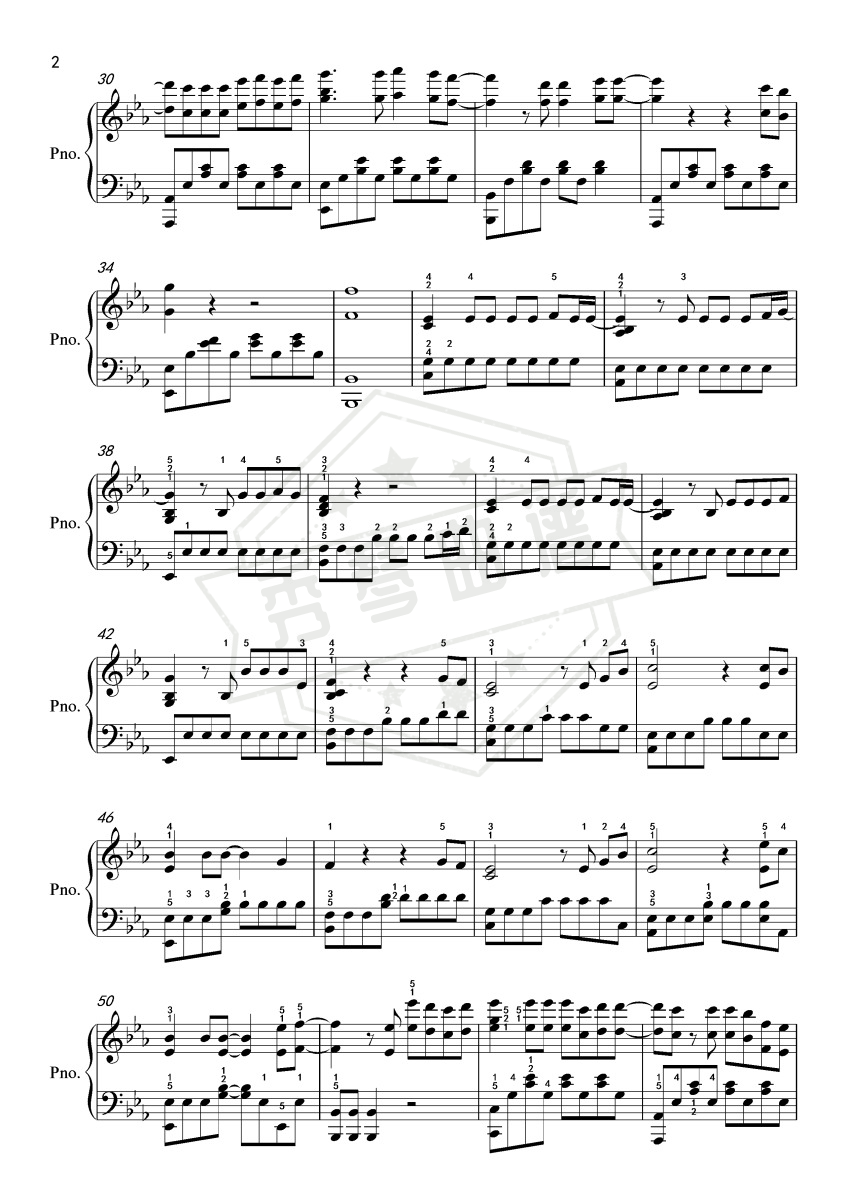 图片[2]-你的答案（钢琴独奏版）-秀琴曲谱网