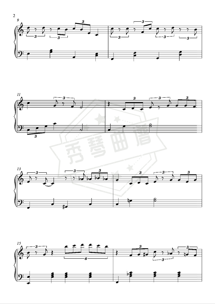 图片[2]-陈奕迅《圣诞结》C调-秀琴曲谱网