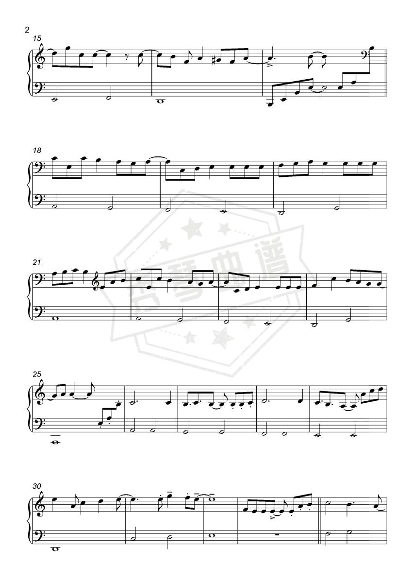 图片[2]-【初学者】青鸟/ブルーバード火影忍者-秀琴曲谱网