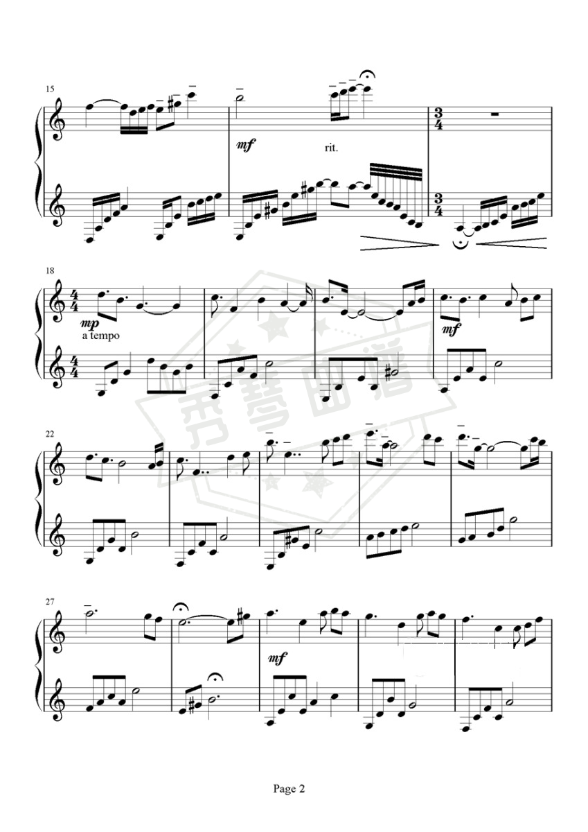 图片[2]-李琛 －窗外-秀琴曲谱网