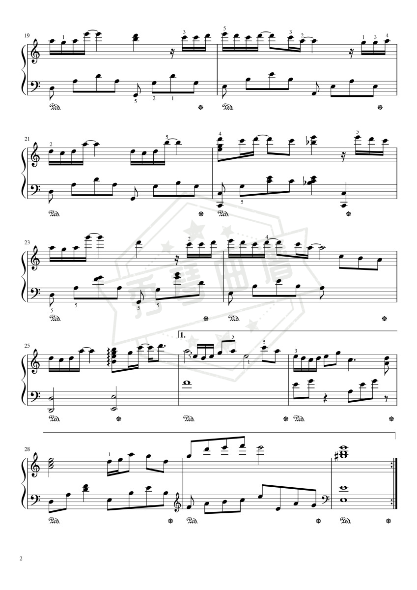 图片[2]-简单易上手《如故》，C调简易版-秀琴曲谱网