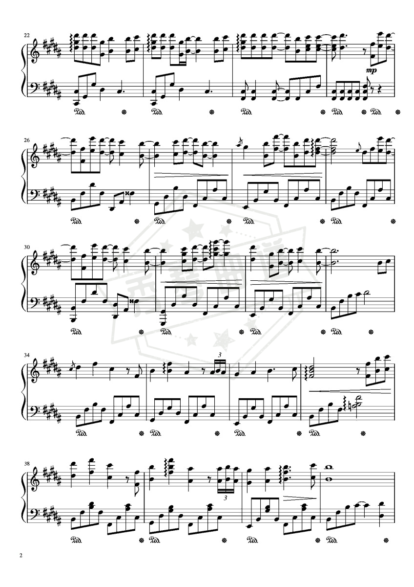 图片[2]-告白气球—周杰伦[杰迷演奏级]-秀琴曲谱网