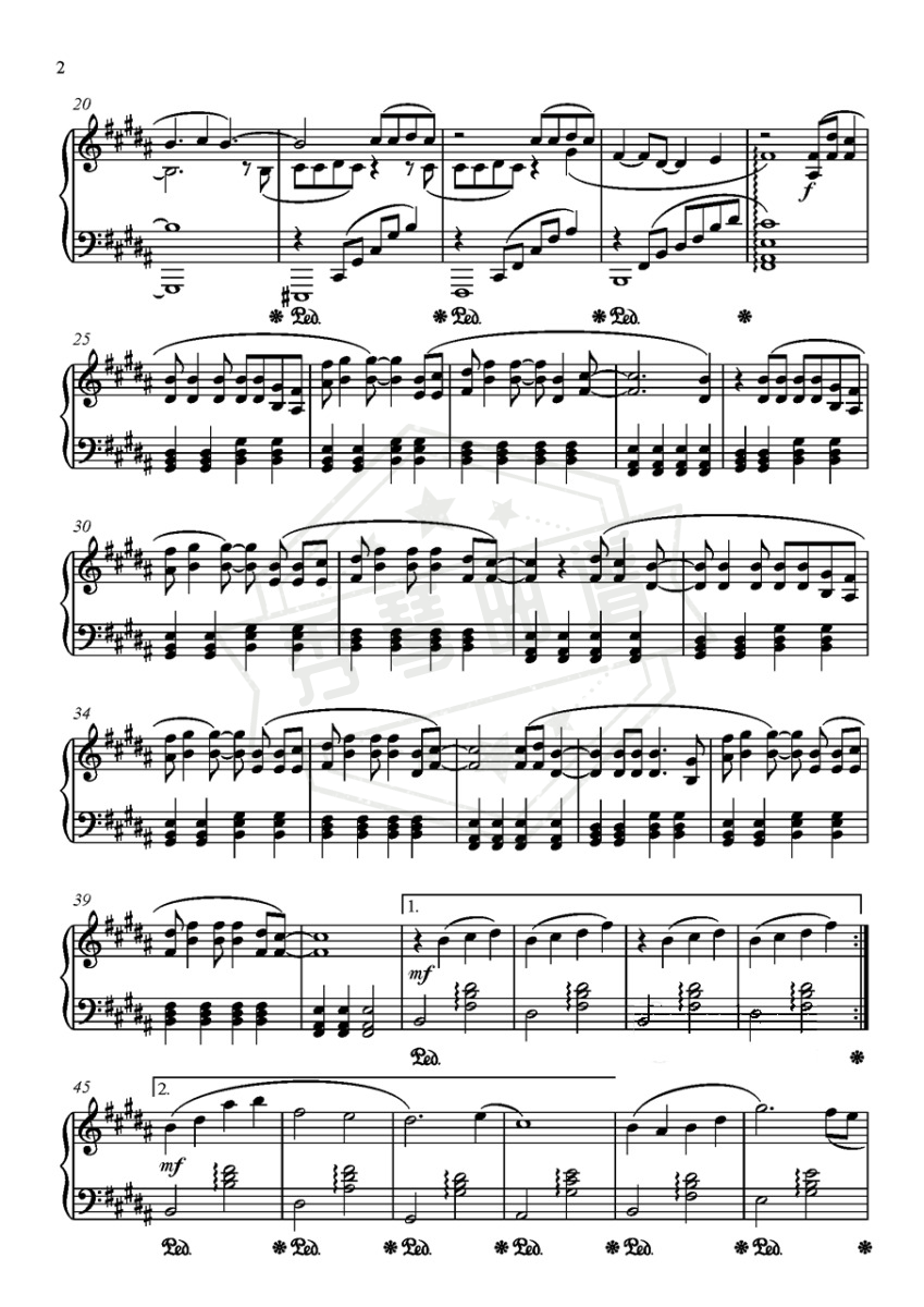 图片[2]-(作废)【逃跑计划】夜空中最亮的星-秀琴曲谱网