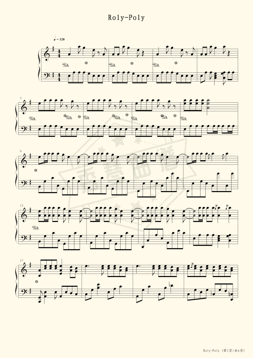 T-ara Roly-Poly-秀琴曲谱网