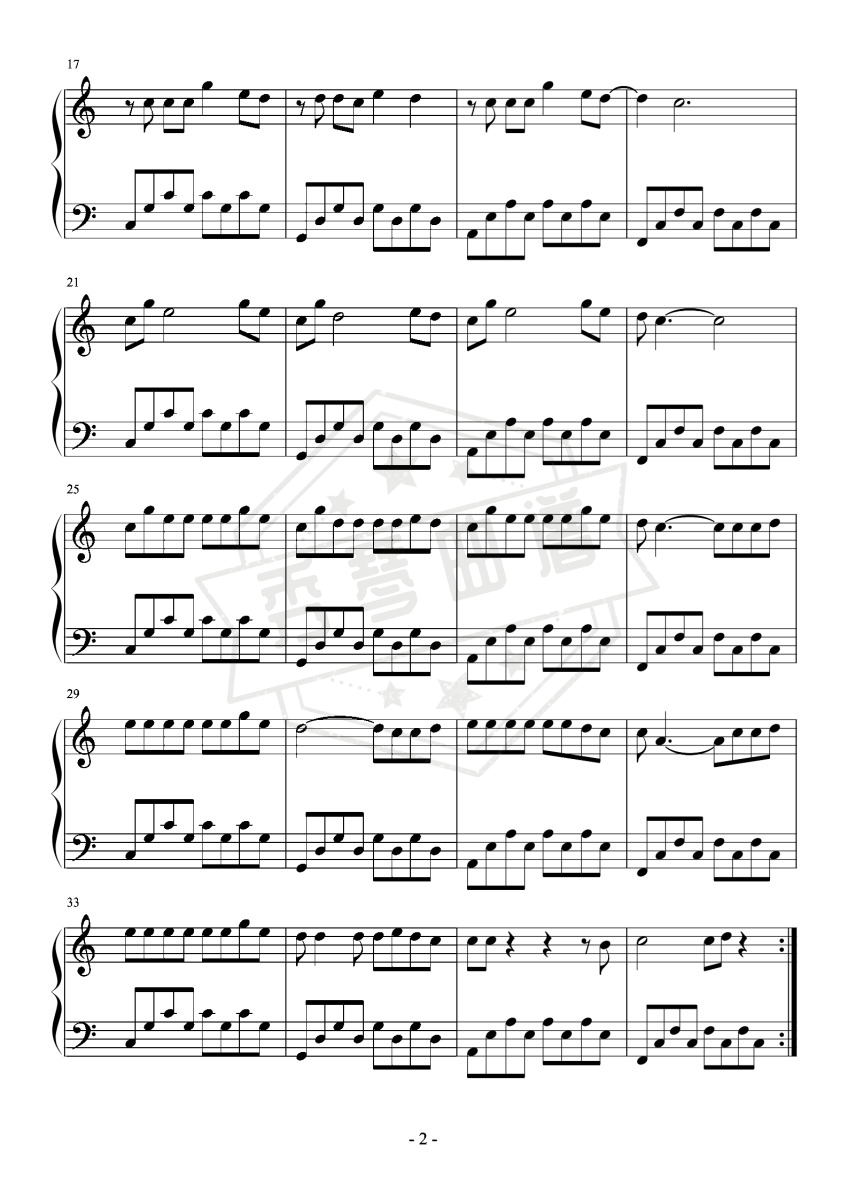 图片[2]-《微微 》初学者优美版-秀琴曲谱网