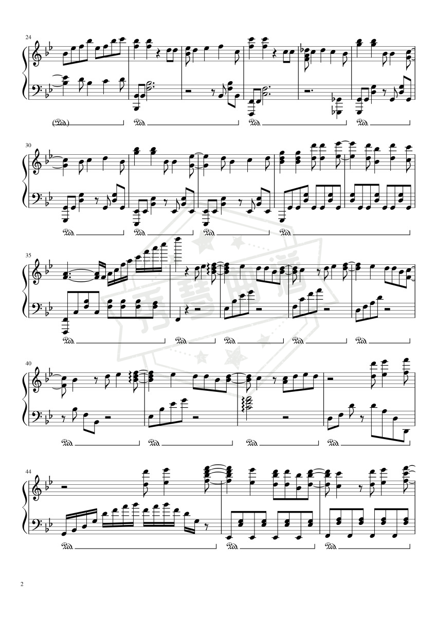 图片[2]-星游记经典OP 再飞行 唯美改编-秀琴曲谱网