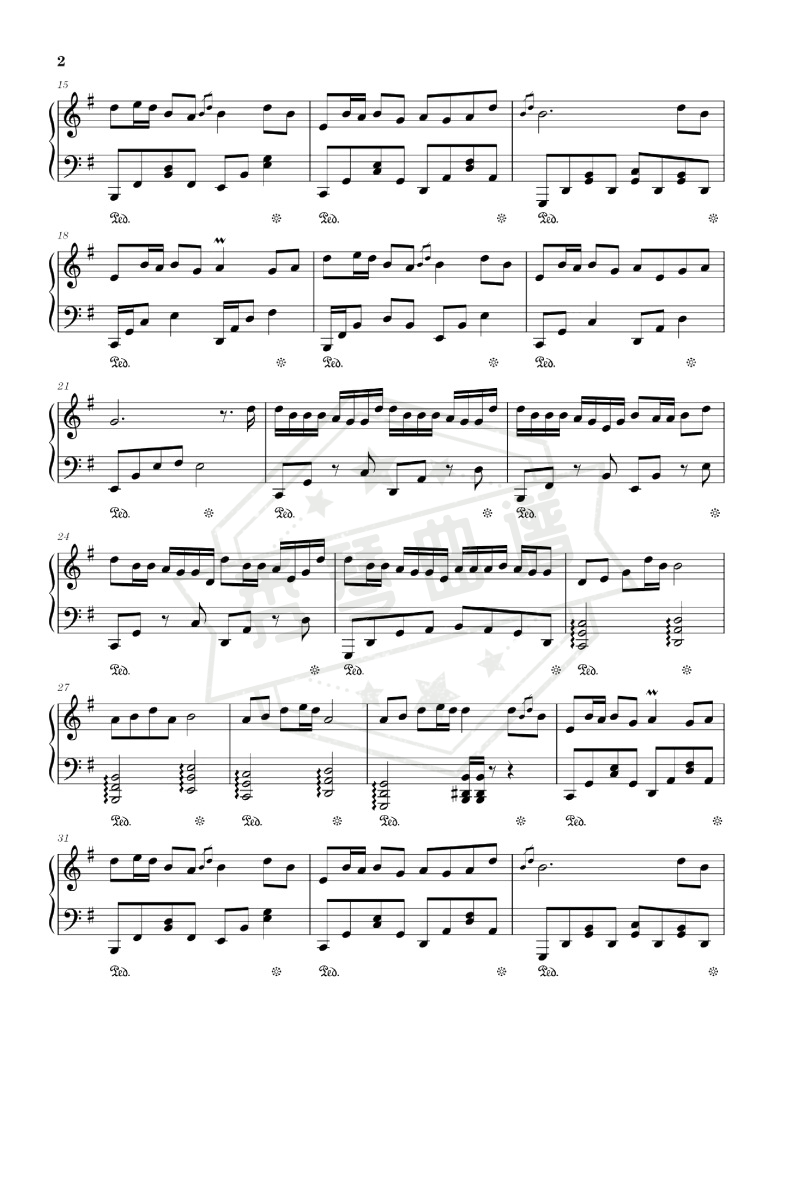 图片[2]-鸳鸯戏 原调-秀琴曲谱网