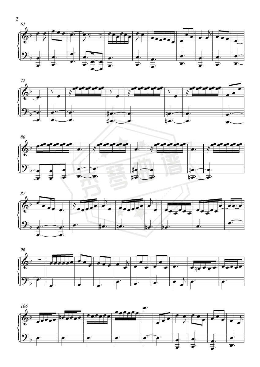 图片[2]-动物世界-简单版-秀琴曲谱网