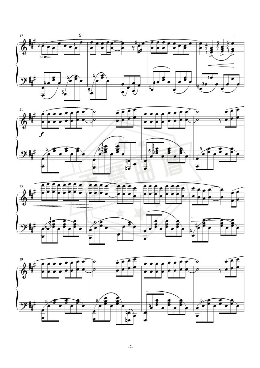 图片[2]-开不了口-周杰伦 带指法重新修整完整版-秀琴曲谱网