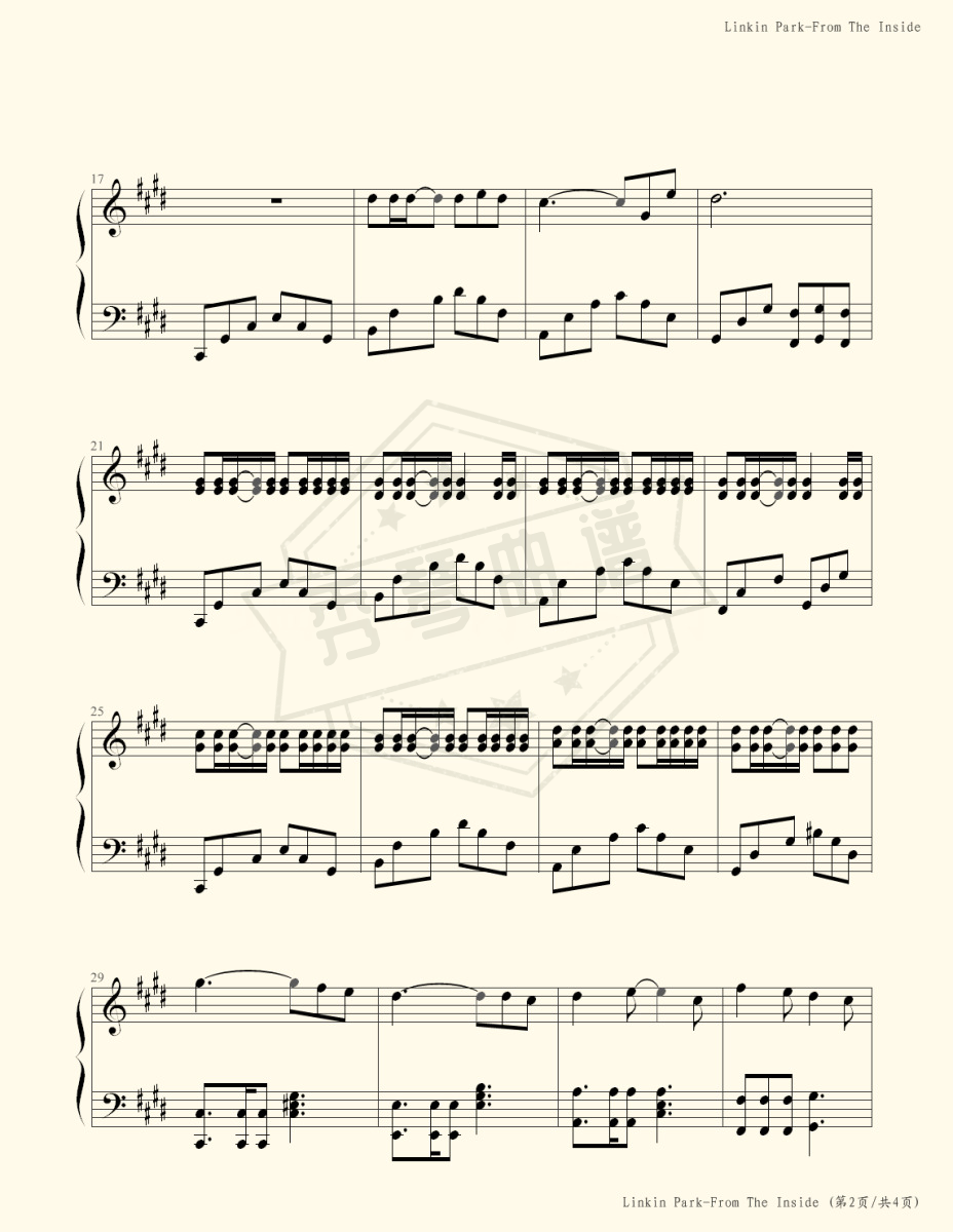 图片[2]-From the Inside-Linkin Park-秀琴曲谱网