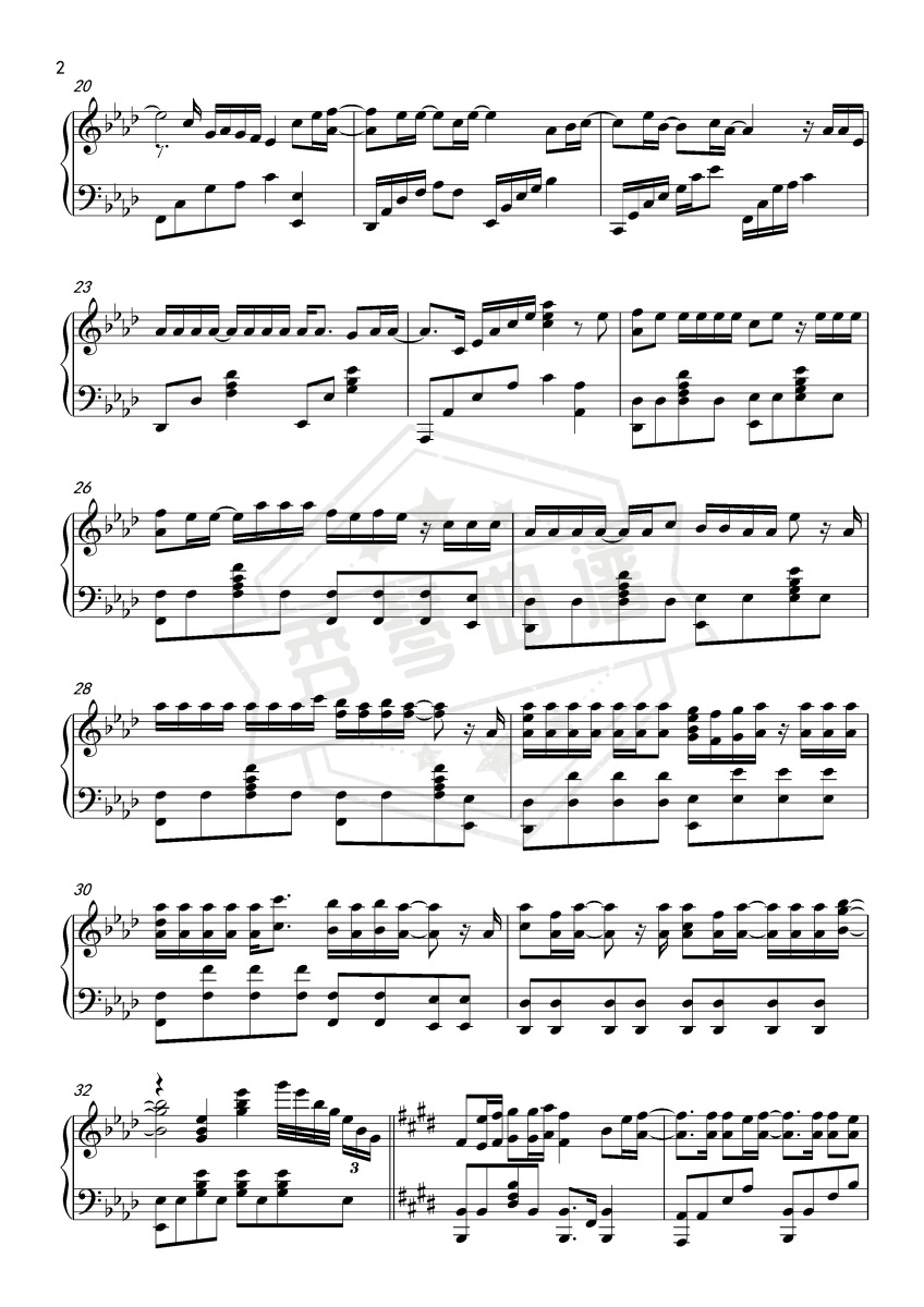 图片[2]-僕が死のうと思ったのは（曾经我也想过一了百了）-秀琴曲谱网