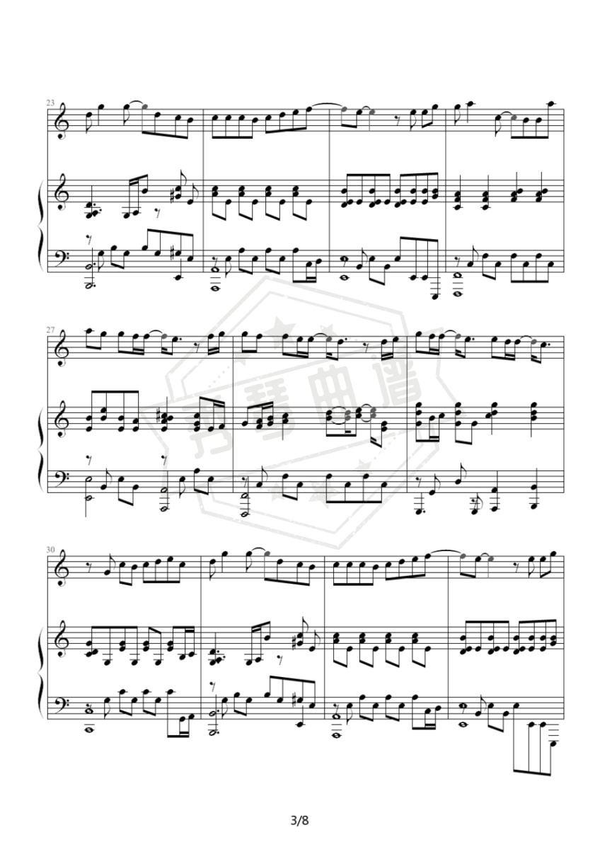 图片[2]-《枫》钢琴简谱c调演奏版-秀琴曲谱网